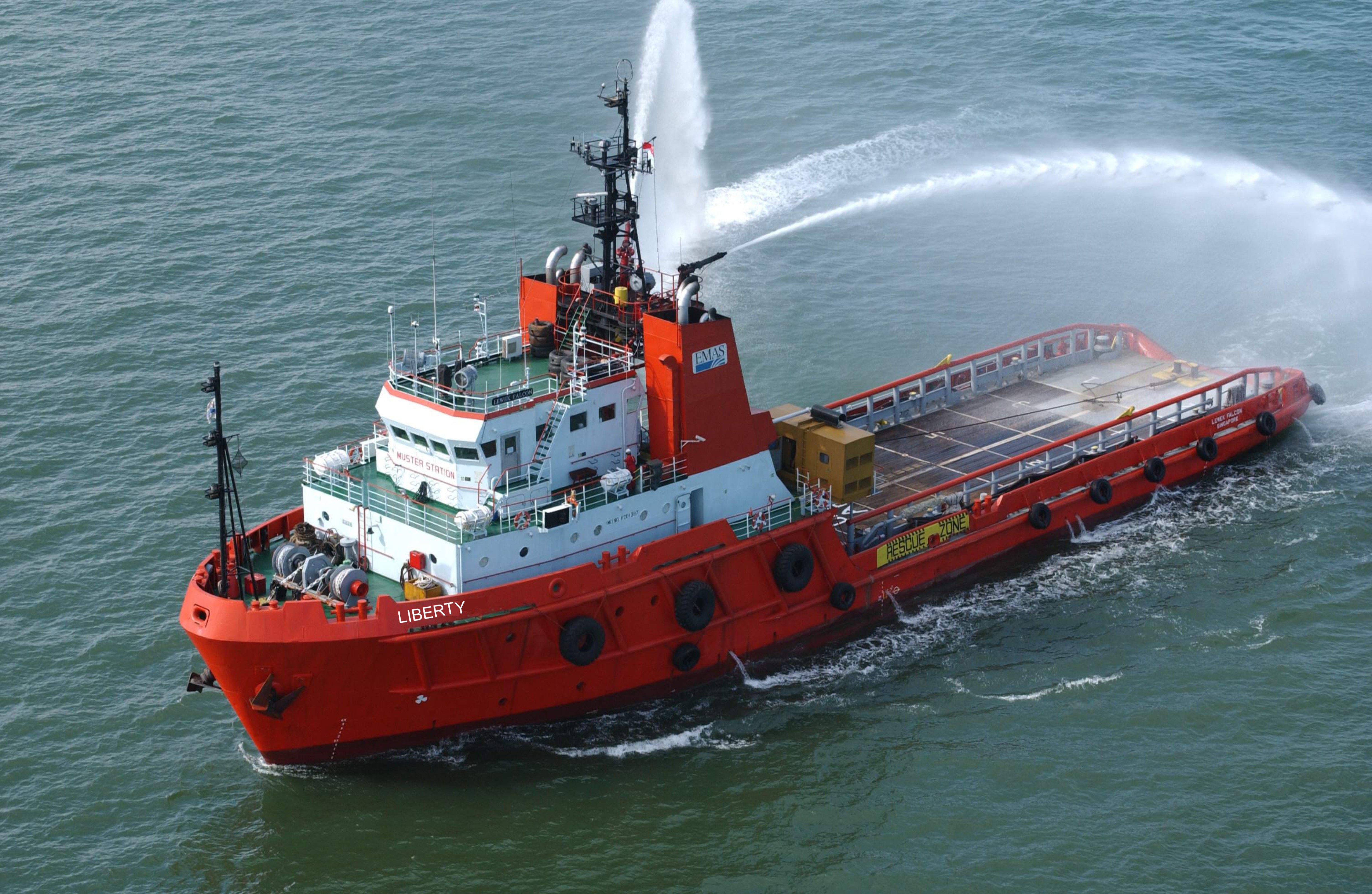 Offshore support vessels in operation