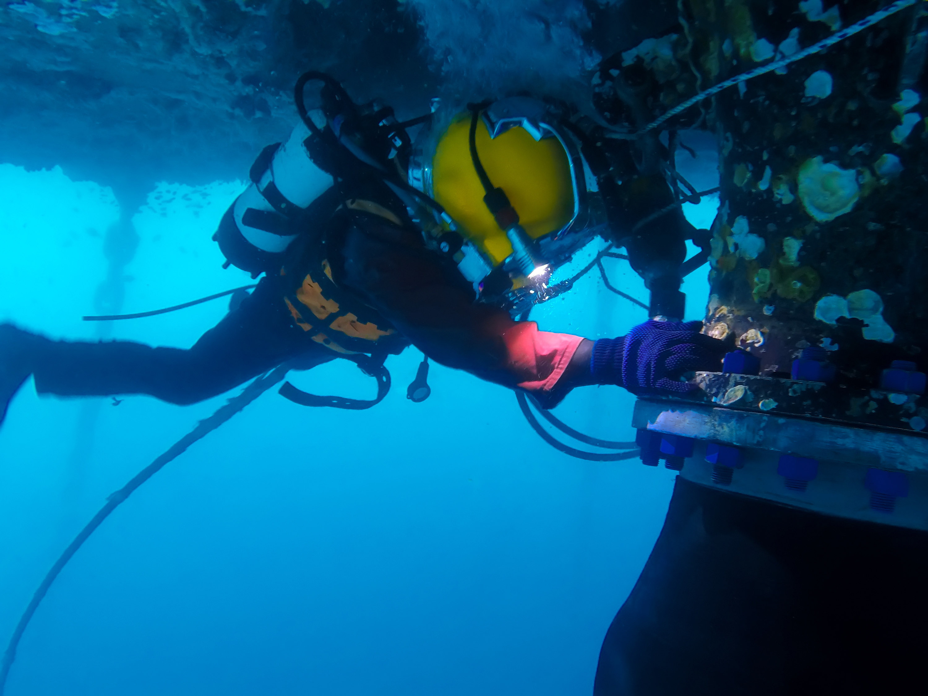 Underwater welding operation