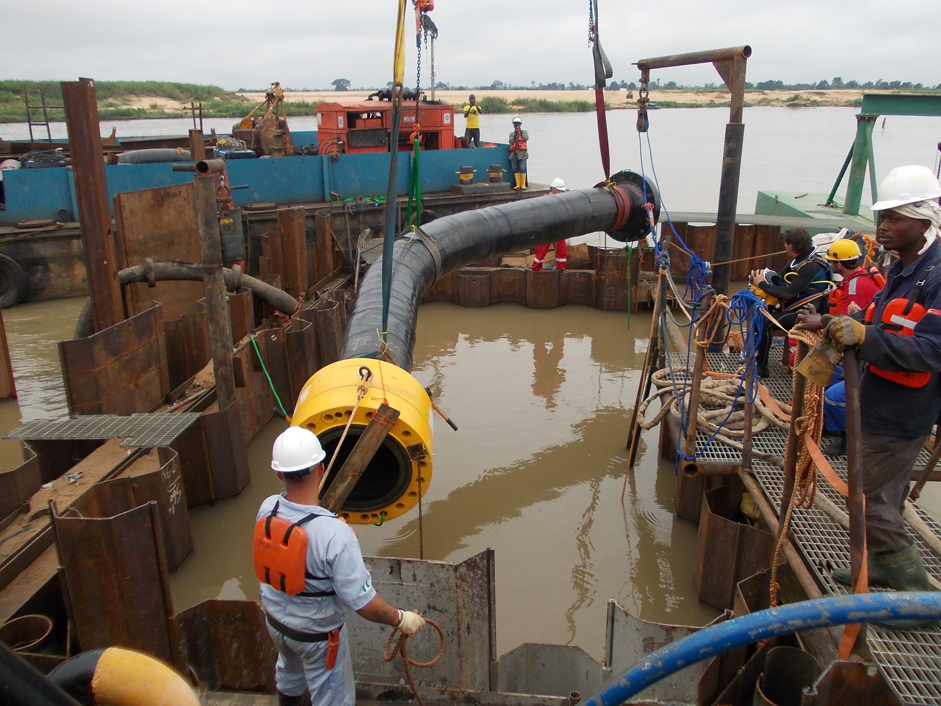 Diver inspecting CALM buoy hull